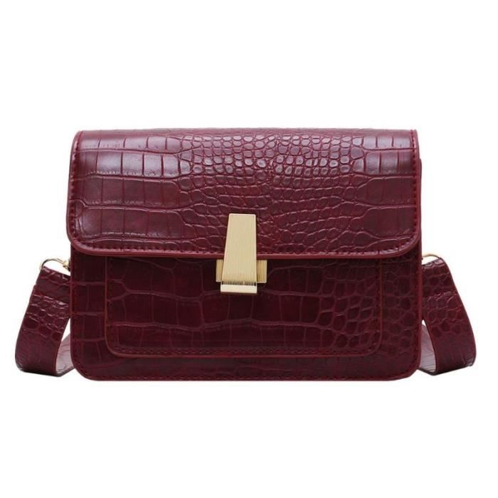 Sac à Main Bandoulière Femme En Cuir PU - Dimensions 33x13x26 Cm - Bande Réglable 120 Cm - Imperméable - Pour Travail, Voyage, Quotidien