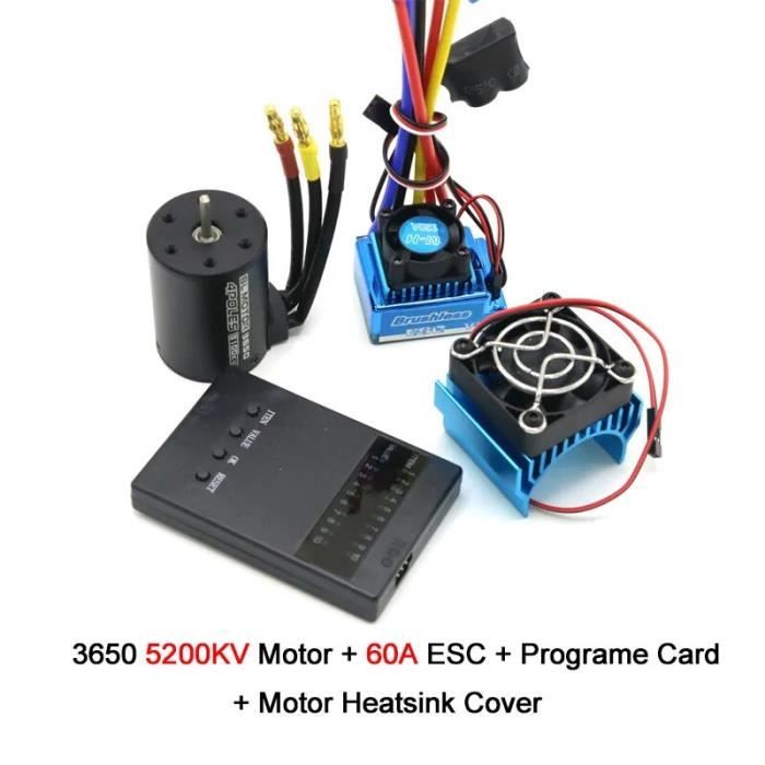 Amdohai - Ensemble Combiné De Moteurs 3650 4300KV, Moteur 60A Sans Balais Esc 25kg Servo Avec Bras 25t Pour Voiture Tout Terrain 1 10 Rc Et Camion Amdohai - Ensemble Combiné De Moteurs 3650 4300KV, Moteur 60A Sans Balais Esc 25kg Servo Avec Bras 25t Pour Voiture Tout Terrain 1 10 Rc Et Camion