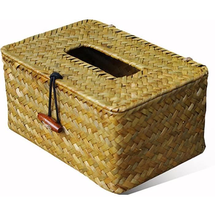 Boîte à Mouchoirs En Bois - Distributeur Serviettes Style Rétro - Organisateur Bureau/Salle De Bain 22cm