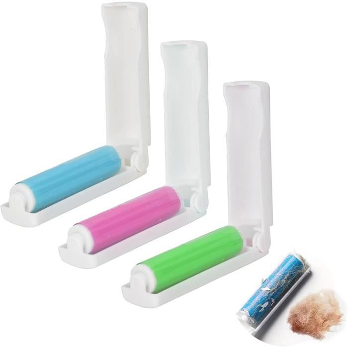 Rouleau Anti-Poils Réutilisable Pour Animaux - Enlève Poils, Poussière Sur Canapé & Vêtements - 5