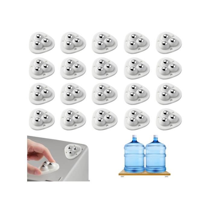 Roulettes pivotantes - Pack de 20 - Acier inoxydable - 360 Degrés - Silencieuses