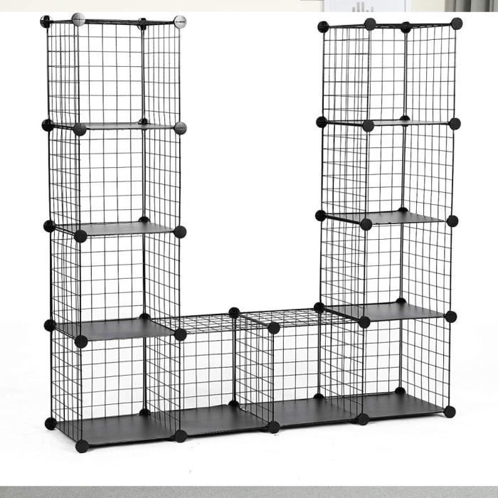 12 Cubes Armoire De Rangement En Treille Etagere Grille Modulable