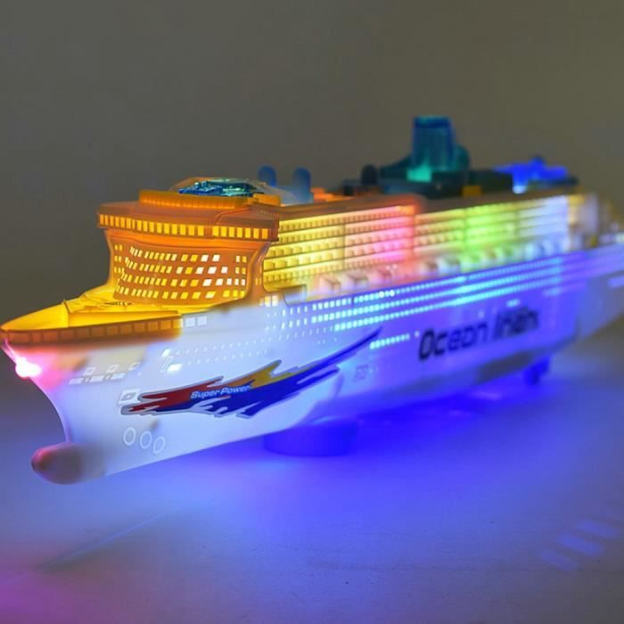 JOUET Enfants colorés Paquebot bateau de croisière en bateau électrique  clignotant LED son jouet appshopee 756 zly - Cdiscount