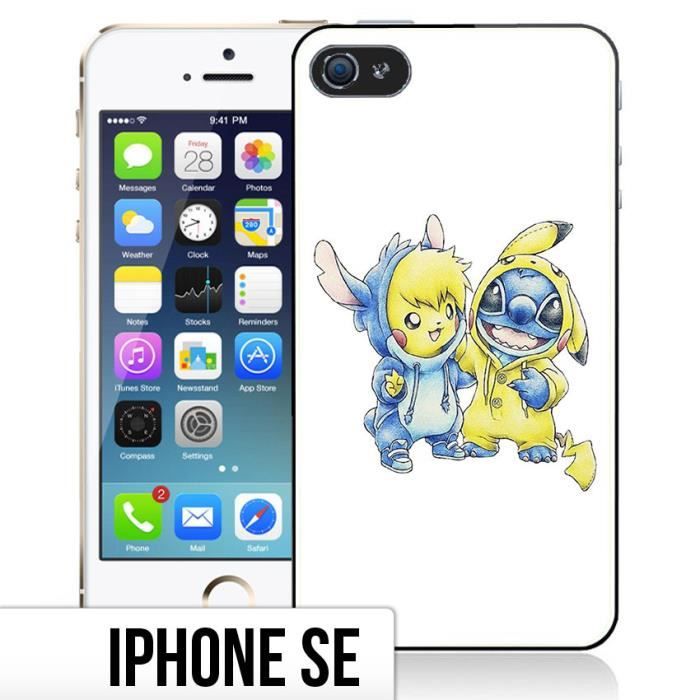 Coque Iphone Se Pikachu Et Stitch Bebe Cdiscount Telephonie