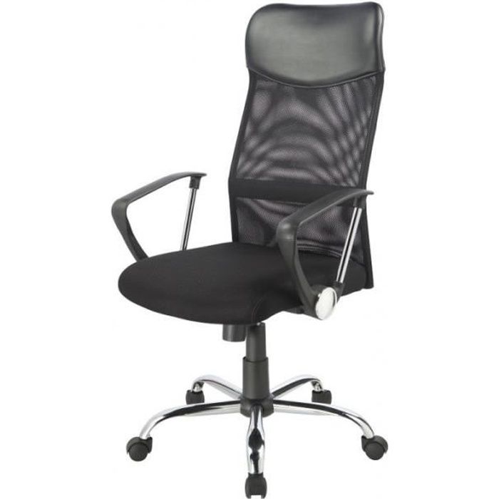 Fauteuil de bureau chaise siège de bureau respirant ergonomique noir