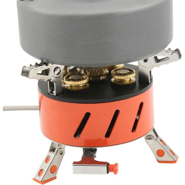 Brûleur De Camping à Gaz - Réchaud Extérieur - Trépied Aluminium Inox Cuivre