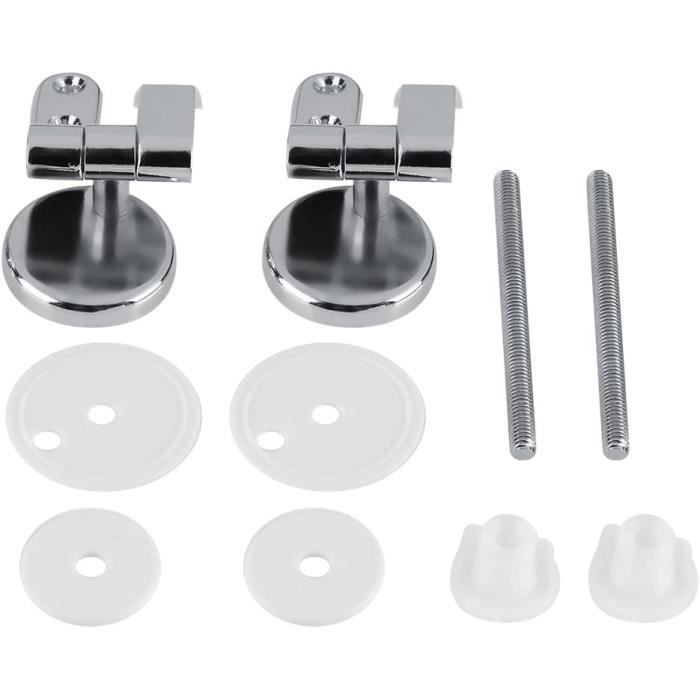Charnières WC Avec Boulons - Alliage Zinc - Remplacement Abattant