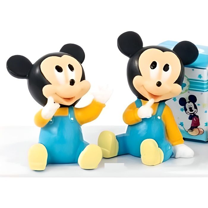 Assortiment de 2 figurines Mickey cadeaux de bapt/ême