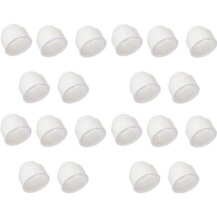 20 Cache-Vis Écrou De Roue 21 Mm Blanc + Outil De Dépose – Protection Anti-Rouille Pour Voiture