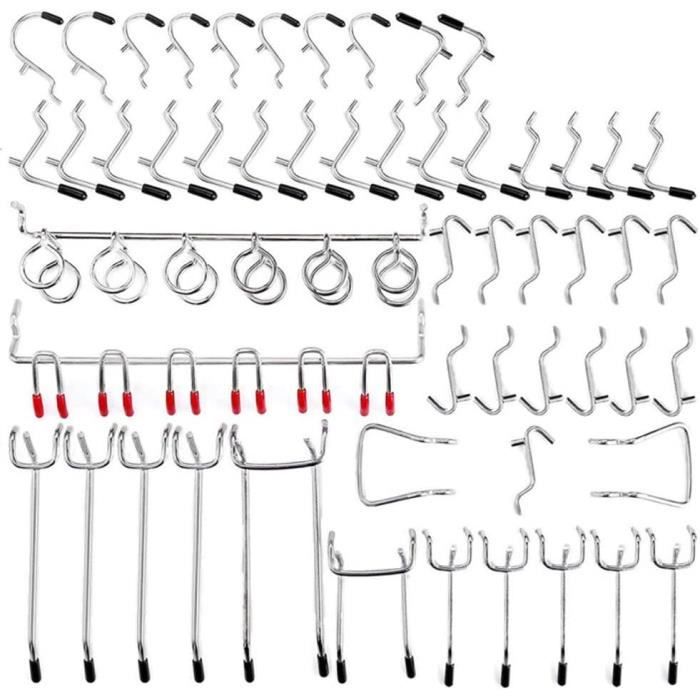 Ensemble 5 Ou 10 Crochets En Métal Robuste - Solution De Stockage Cuisine Et Placard, Organisation Murale Puissante
