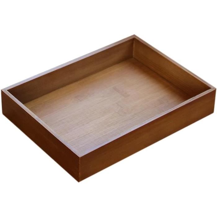 Plateau De Service Rectangulaire En Bois 44x32 Cm - Multifonction Cuisine, Fête Et Dîner