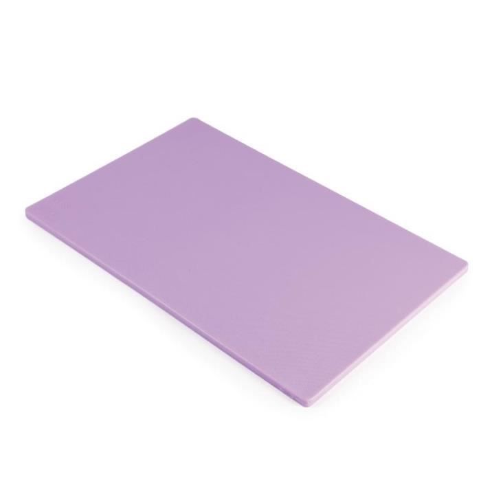 Planche à découper 450 x 300 x 12 mm basse densité violette - Hygiplas