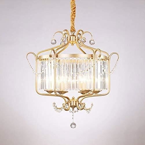 Lustre Cristal K9 Ambre Chrome – 6, 8 Ou 10 Bras – Vintage – Neuf