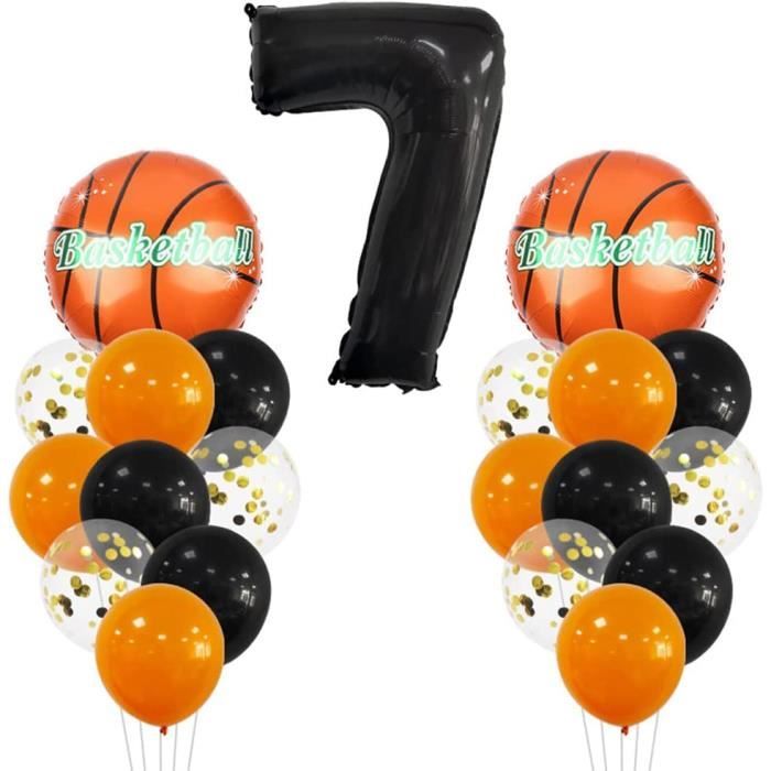 Grand Ballon De Basket,Décoration D'Anniversaire,7 Ans,Décoration  D'Anniversaire D'Enfant,Chiffre 7,Ballon Gonflable Orange E[N8099] -  Cdiscount Maison