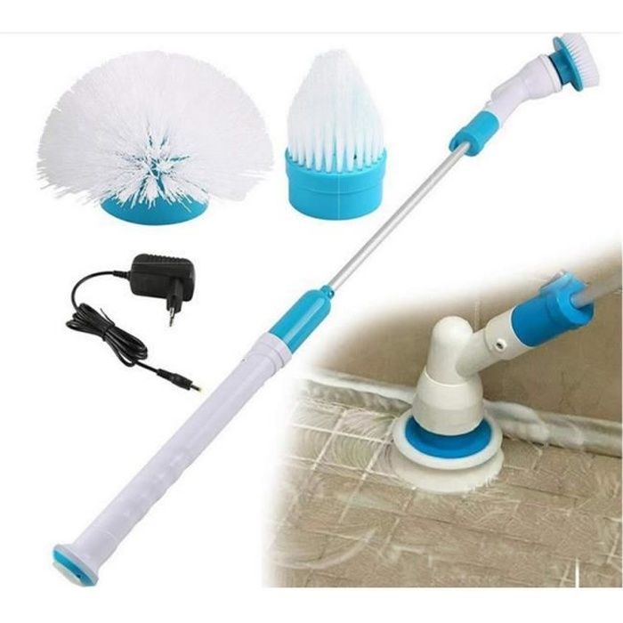 Brosse de Nettoyage électrique Homitt Brosse Nettoyage avec Poignée  d'Extension,4 têtes de Brosse Remplaçable pour salle de bain,sol -  Cdiscount Au quotidien