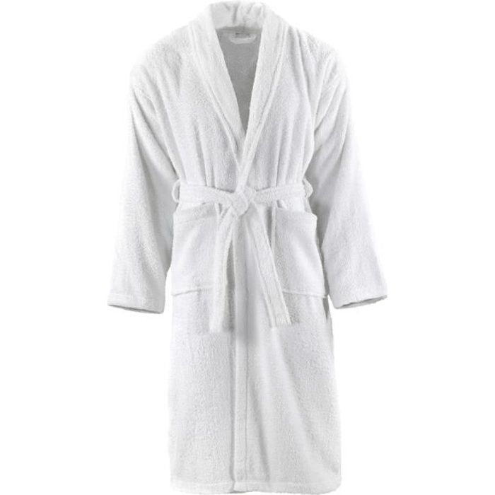 Peignoir Unisexe Coton épaisseur 400 G/m² - Doux, Absorbant - Avec Ceinture Et Poches - Tailles S à XXL
