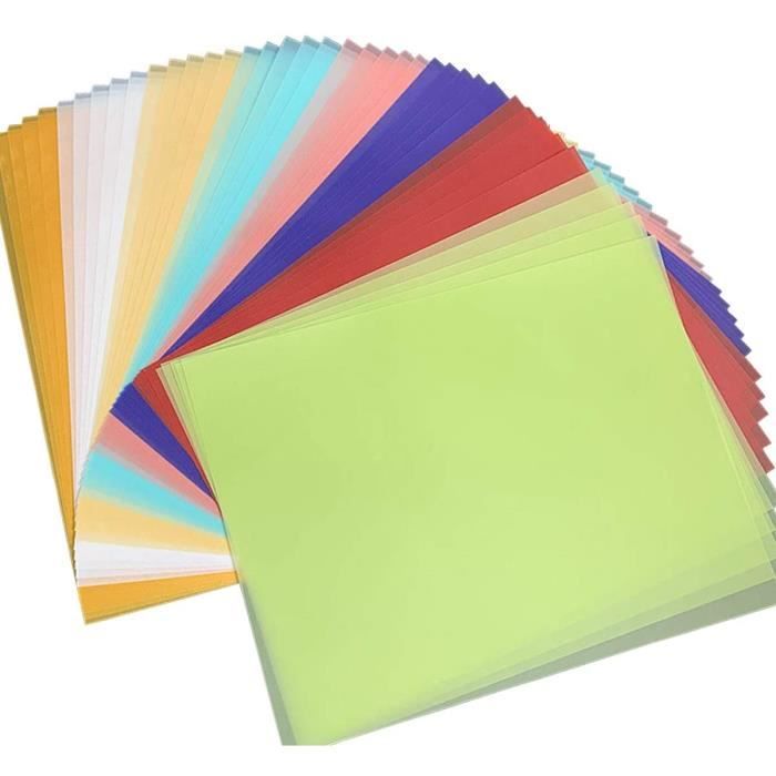 Papier transparentes coloré papier transparent pour scrapbooking