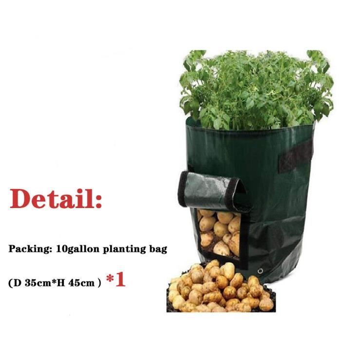 Yowmina Sac De Plantation 8 Compartiments 486L - Jardinière Balcon Grand Volume Non Tissé