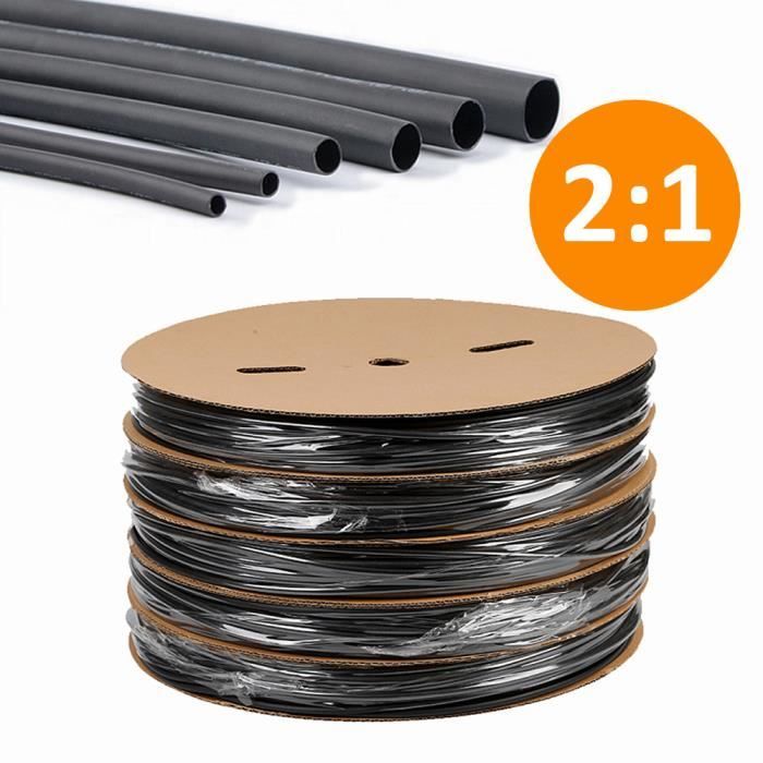 Tube Rétractable Thermique Xesta Noir - Taille 2,5 X 100 Cm - Gréement Pêche - Neuf