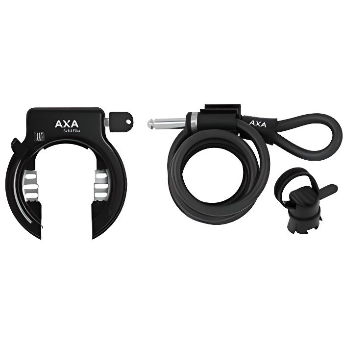 Antivol à anneau avec chaîne AXA - Solide et certifié ART-2 - Noir