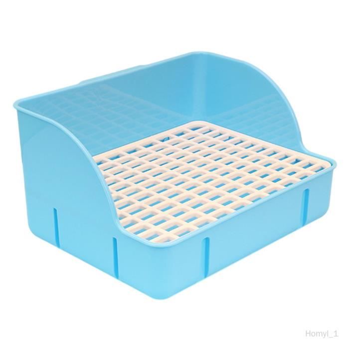 Comparer les prix de Bac à litière pour lapin - Premium - 29x22x15,5 cm - Bleu - Facile à nettoyer - Durable