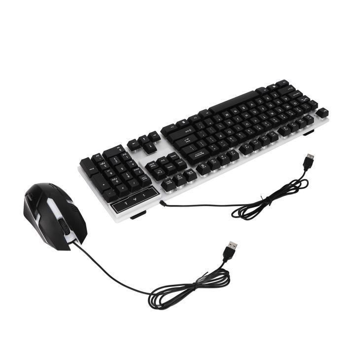 Combo Clavier Et Souris Rii RK108 – Rétroéclairage LED Multicolore – Ergonomique Pour Bureau Et Gaming