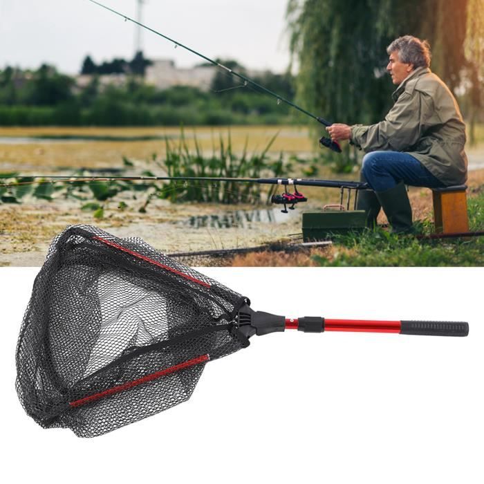 BORDEAG Épuisette Pêche Télescopique 2 Pièces - Filet Papillon Acier Inox 40.5 à 151.5cm