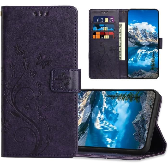Fertuo Cover per Motorola Moto E22 / E22i, Custodia Portafoglio a Libro in Pelle Flip Cover con