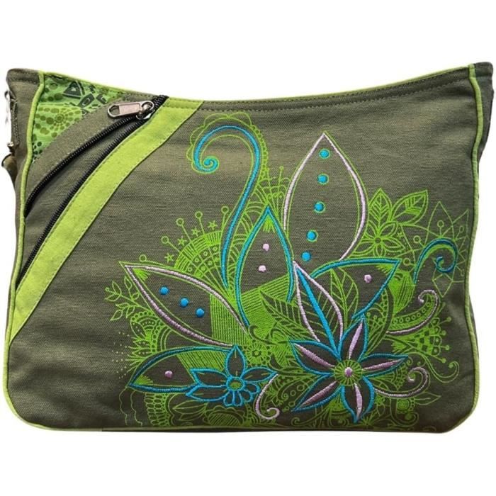 Sac Hippie Bohème Goa - Grand Sac Bandoulière Coloré - Coton Inde