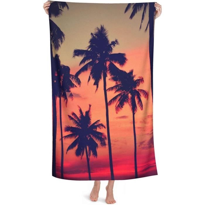2 Serviettes De Plage Microfibre Lubibi 80x160cm | Anti-sable, Séchage Rapide | Parfait Plage, Piscine
