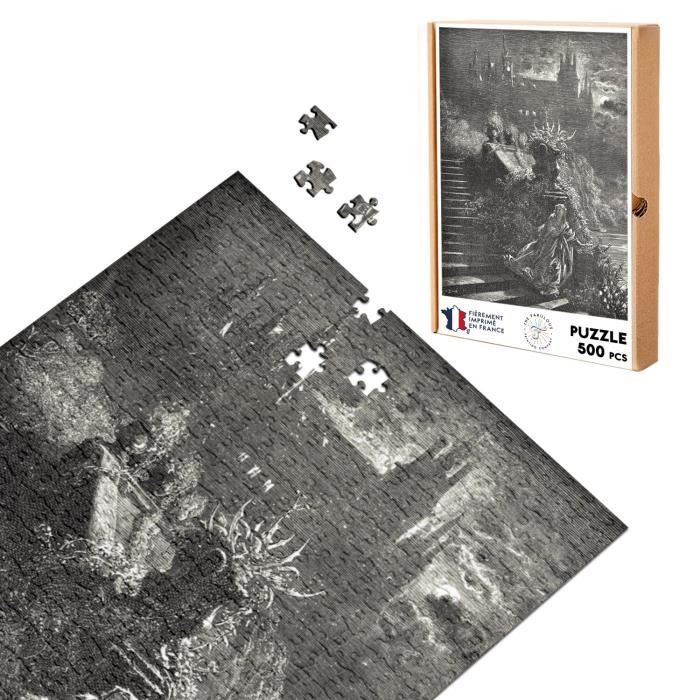 Puzzle Classique 500 pièces Araigne Insecte Gravure Ancienne Dessin