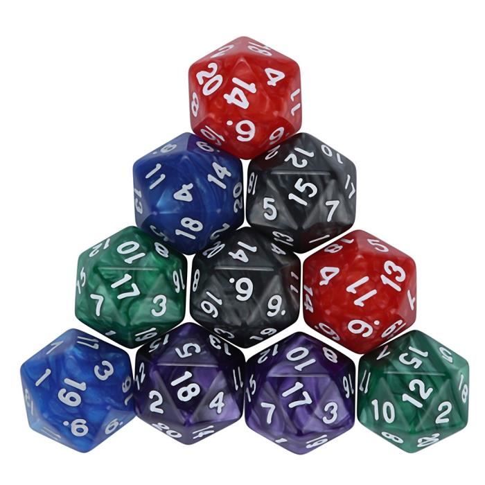 Dés pour jeu TRPG Donjons & Dragons polyédriques D4-D20 Dés acryliques Dés pour jeu TRPG Donjons & Dragons polyédriques D4-D20 Dés acryliques