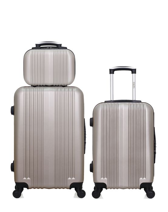 HERO - Lot de 3 valises weekend, cabine et vanity ABS LIPARI
