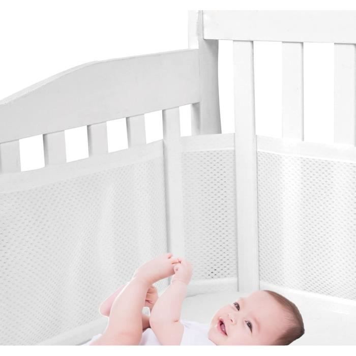 ZGantrix Tour De Lit Bébé Cabane Maille Respirante 180x30x3CM - Protection Sûre Pour Berceau