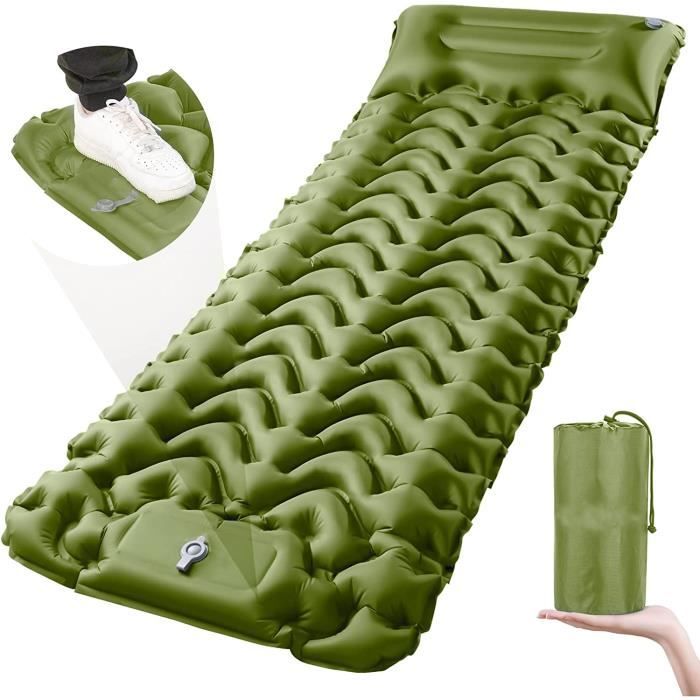 Matelas gonflable camping - KAKOO - Autogonflant - Ultra-léger - Oreiller intégré