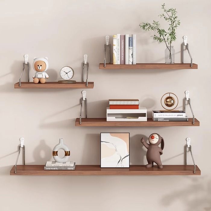 Lot De 3 étagères Murales Montessori En Bois Massif 40 Cm - Rangement Livres Et Jouets Enfant - Chambre, Salle De Jeux - Installation Facile