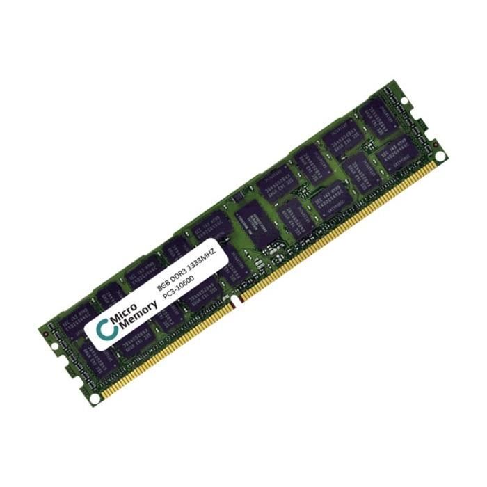 Vente Memoire PC MicroMemory DDR3L 8 Go DIMM 240 broches 1333 MHz - PC3L-10600 1.35 V mémoire enregistré ECC-MMH0017-8GB pas cher
