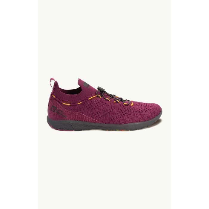 Baskets femme - JACK WOLFSKIN - Spirit Knit - Rouge - Tige textile - Fermeture élastique Baskets femme - JACK WOLFSKIN - Spirit Knit - Rouge - Tige textile - Fermeture élastique