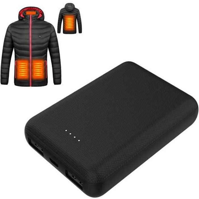 Batterie Externe 10000 mAh - 2 Ports USB 5V 2A - Batterie Portable Power  Bank Pour Veste Chauffante & iPhone & Android - Noir Noir Noir - Cdiscount  Prêt-à-Porter