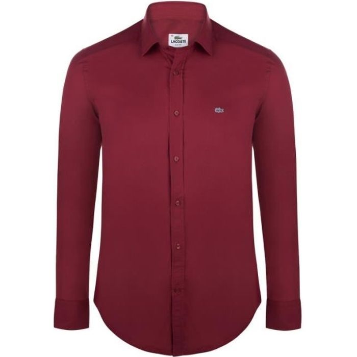 chemise bordeau