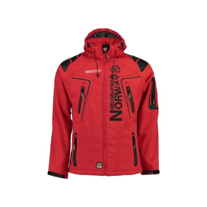 Softshell Homme Geographical Norway Techno 056 Rouge