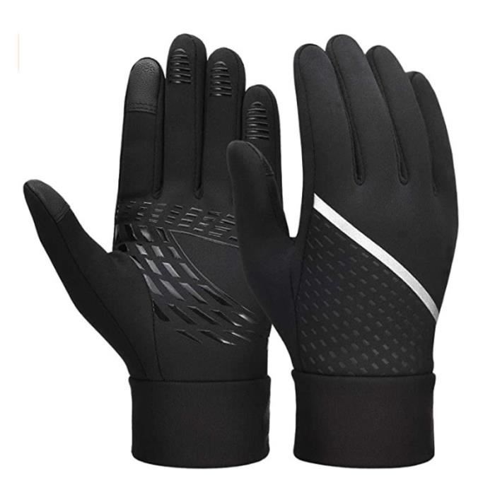 Coikes Gants d'hiver gants thermiques légers pour hommes gants d'écran tactile avec silicone antidérapant conduite marche femmes gants de cyclisme à manchette élastique pour cyclisme course
