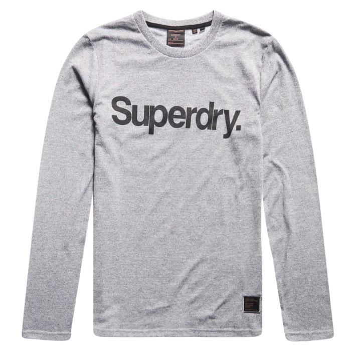 Military Ls Graphic Top T Shirt Ml Homme SUPERDRY Taille S