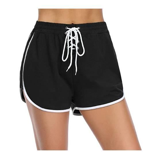 Short Femme Sport Sexy Bas de Pyjama Court Coton Short Sport Femme pour Gym  Fitness Jogging Yoga