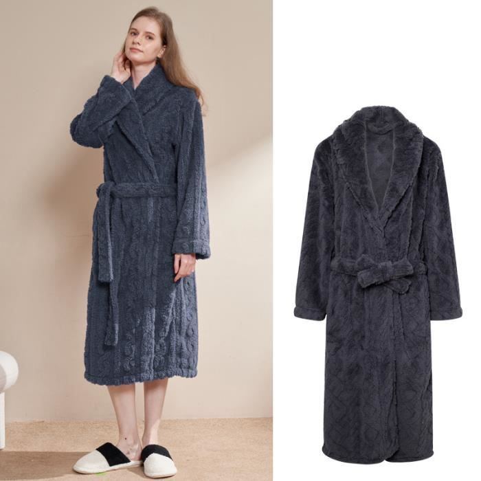 Pyjama Femme Hiver - Haut Et Pantalon Polaire Doux, Col Rond, Grande Taille, Tenue D'intérieur