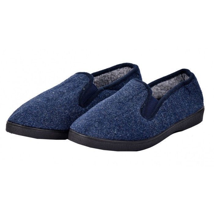 Ozabi Charentaise Pantofole Unisex Premium – Modello Marine – 100% Tessile, Fodera In Pile – Suola Rigida – Lavabili In Lavatrice – Taglia 44 EU