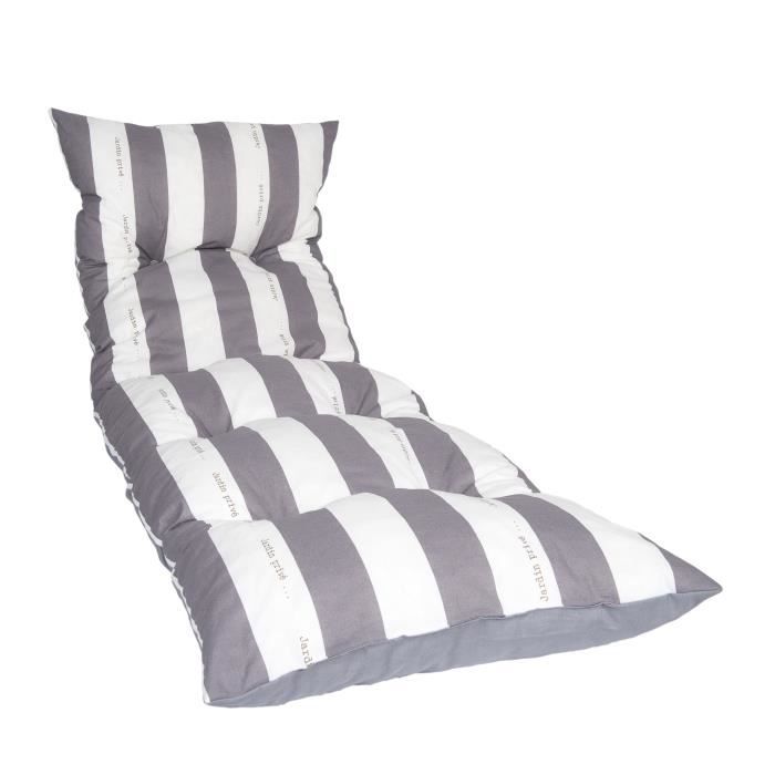 JARDIN PRIVE Bain de soleil flocons CANCALE 188x56x12 cm - vue 2
