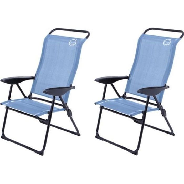 Confortable Pliante fauteuil chaise pliante Chaise de position dans 5-pos Réglable en Plastique 