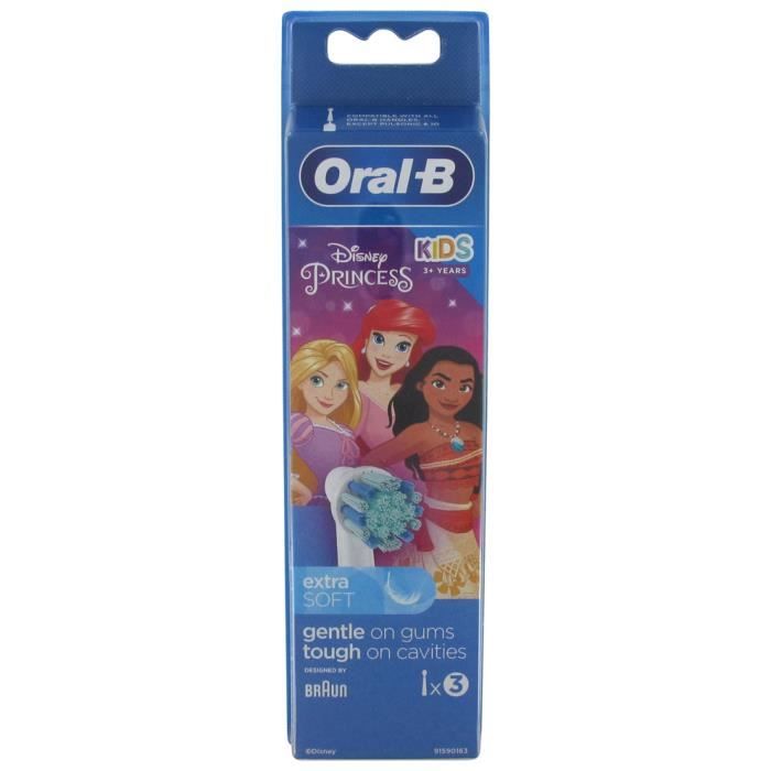 Accessoires dentaires-Oral-B Oral-B Brossettes de Rechange Pour Enfant Disney X3 (Modèle : Princesses Disney)