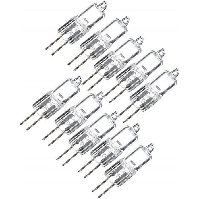 10pcs G4 12V 20W Ampoule halogène Ampoule halogène Lampe de table Applique en cristal Ampoule blanc